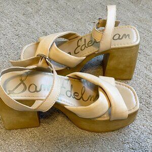 Sam Edelman $150 Platform Sandals *LIKE NEW* Leather Straps